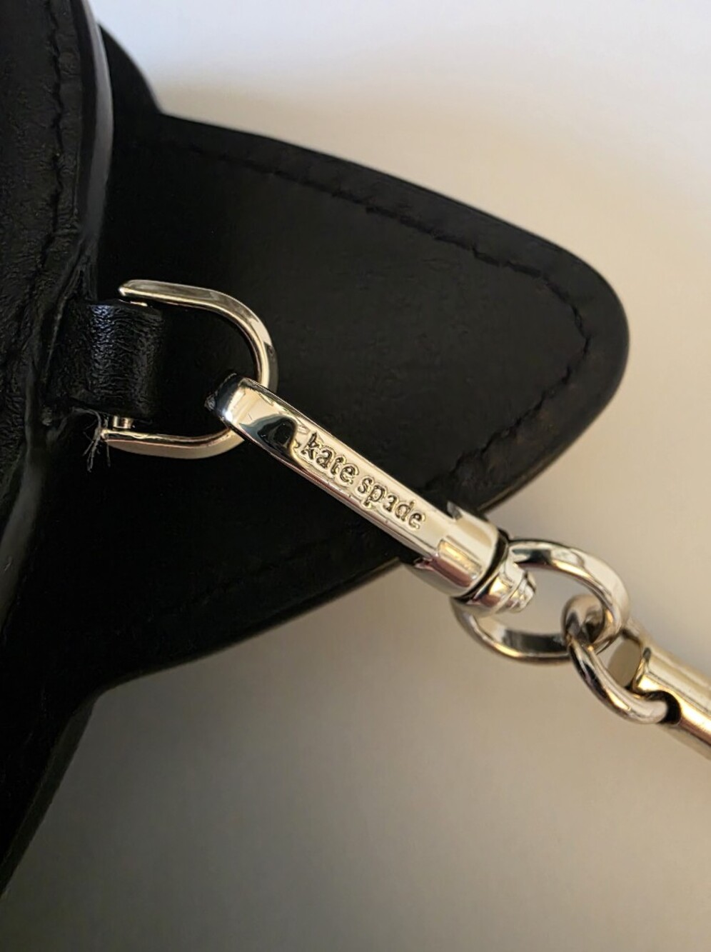 Kate Spade Meow Cat Crossbody Black Leather Chain Bag - Picture 6 of 13
